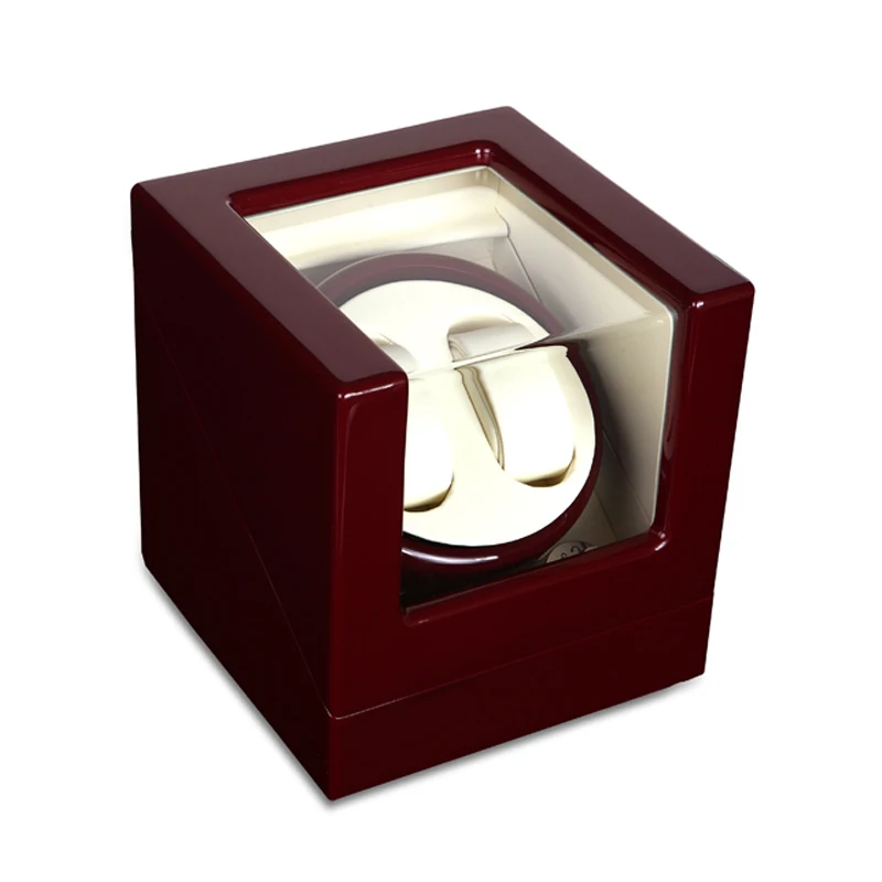 Роскошный Деревянный Моталка для часов с красной краской 2 слота 5 режимов