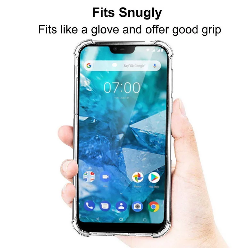 Противоударный прозрачный силиконовый чехол для Nokia X6 2,1 3,1 5,1 6,1 7,1 Plus на возраст 1, 2, 3, 5, 6 7 8 2,2 3,2 4,2 тонкий мягкий чехол