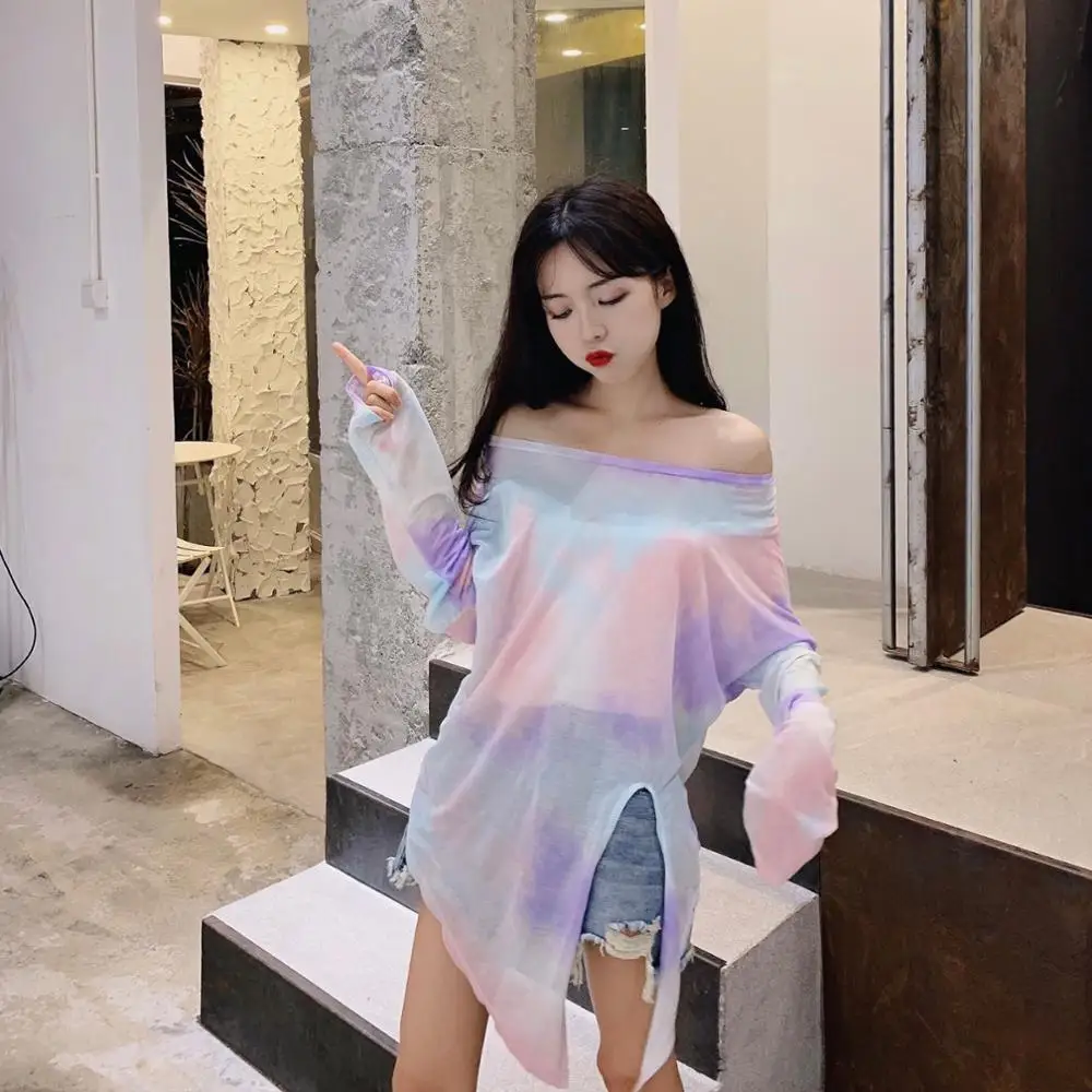 Повседневная контрастная свободная футболка с ремешком женские футболки топы