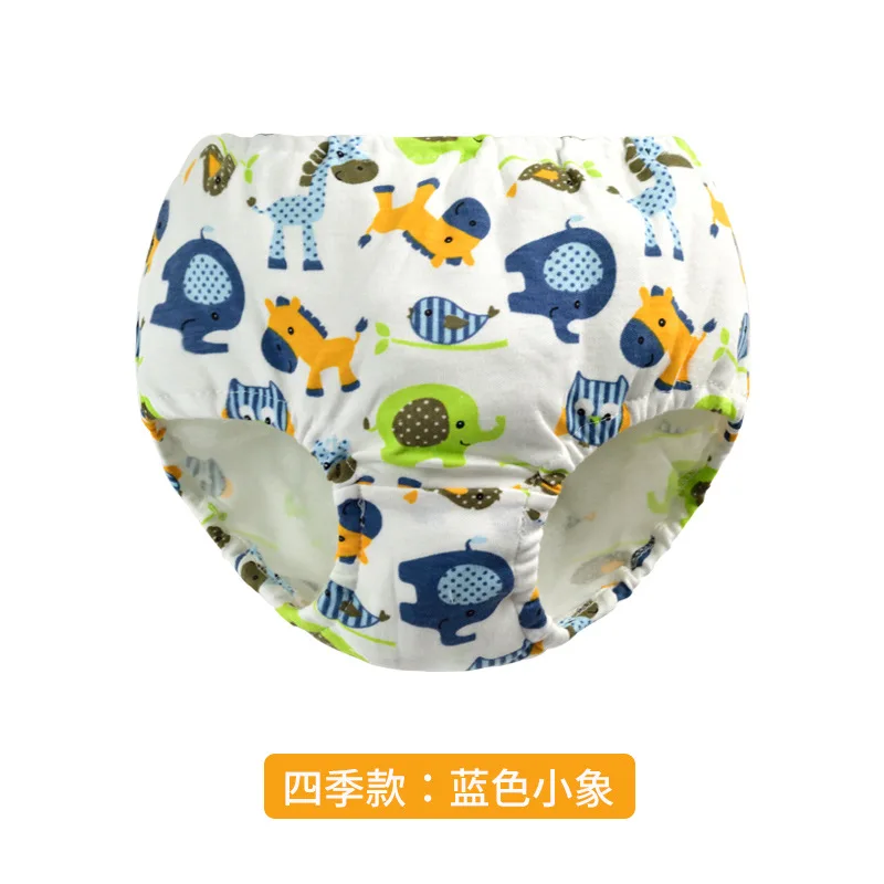 0-7 Years Toddler Baby Girls Boys Underwears Infants Cotton Training Pants Reusable Nappy Washable Diapers Cartoon Bread Panties - Цвет: 07