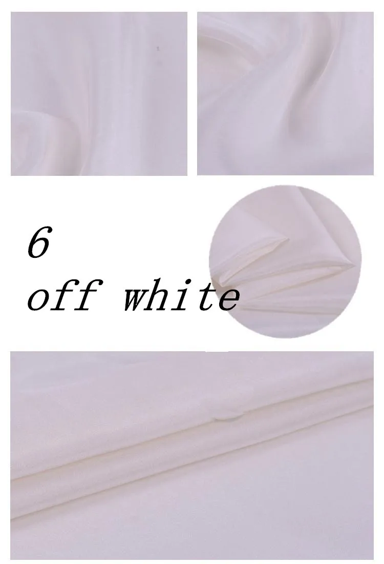 6 off white 5 м/лот) шелк Ткань для шитья 9 momme habutai habotai подкладочные ткани tecido Тюль Ткань tissu чистый шелк тутового дерева - Цвет: 6 off white
