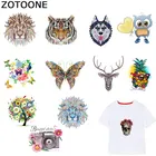 ZOTOONE животные волк наклейки с тигром Цветок Патчи железо на переноске для одежды футболка теплопередача DIY аксессуары аппликации F1