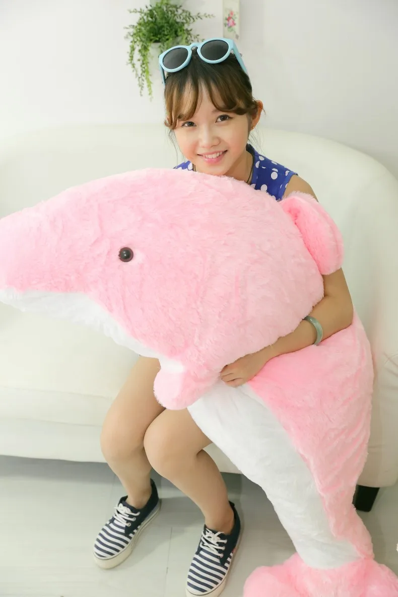 Мягкая плюшевая игрушка Дельфин Розовый дельфин Peluche игрушка Pelucia Дельфин Большой чучело куклы лучшие Lvoers подарки на день рождения для детей