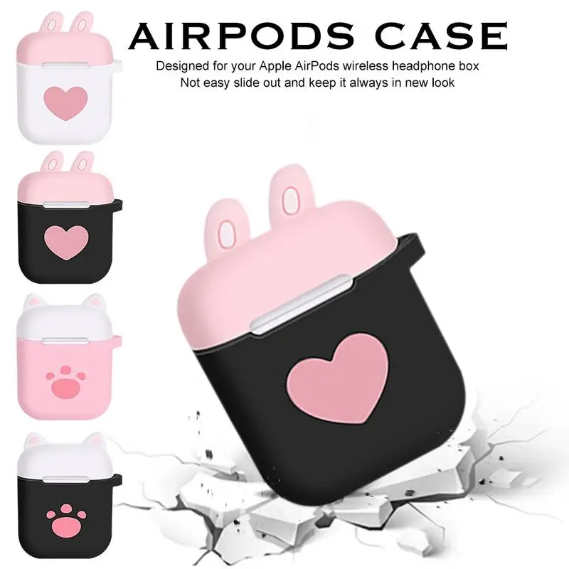 Чехол для AirPods защитный чехол из инновационного силикона мягкий все включено