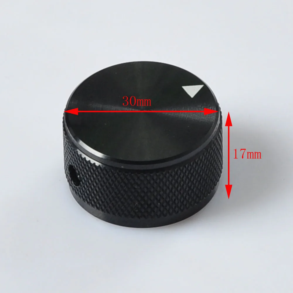 

2PCS 30x17 6.35mm Black Solid Aluminum Knob