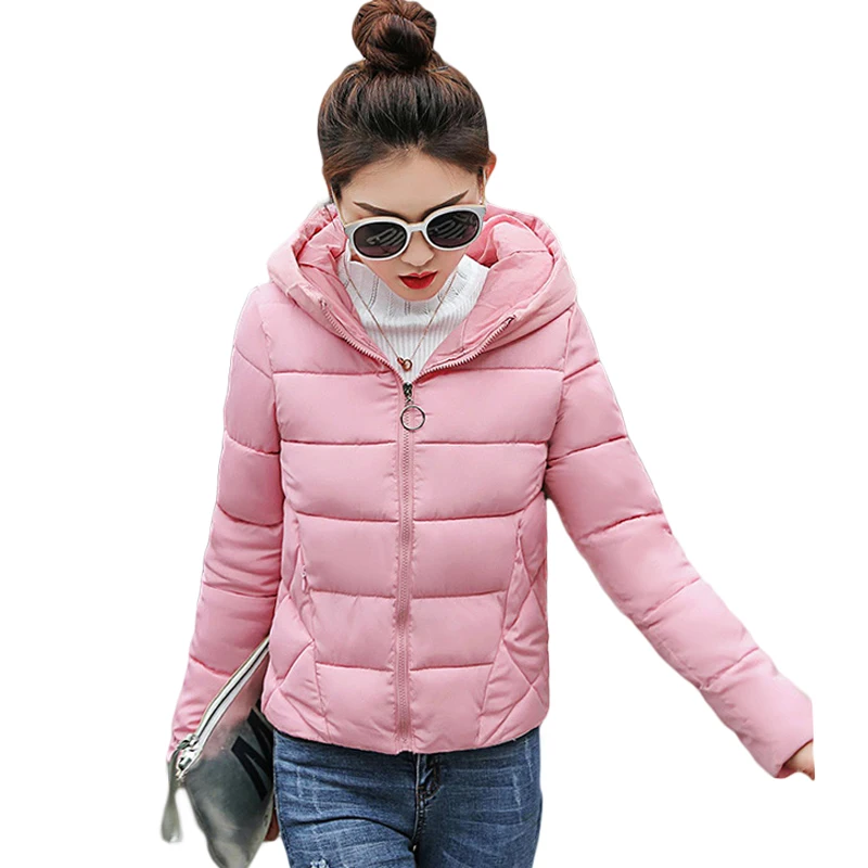 Новинка стеганая зимняя куртка женское пуховое хлопковое пальто мода 2018