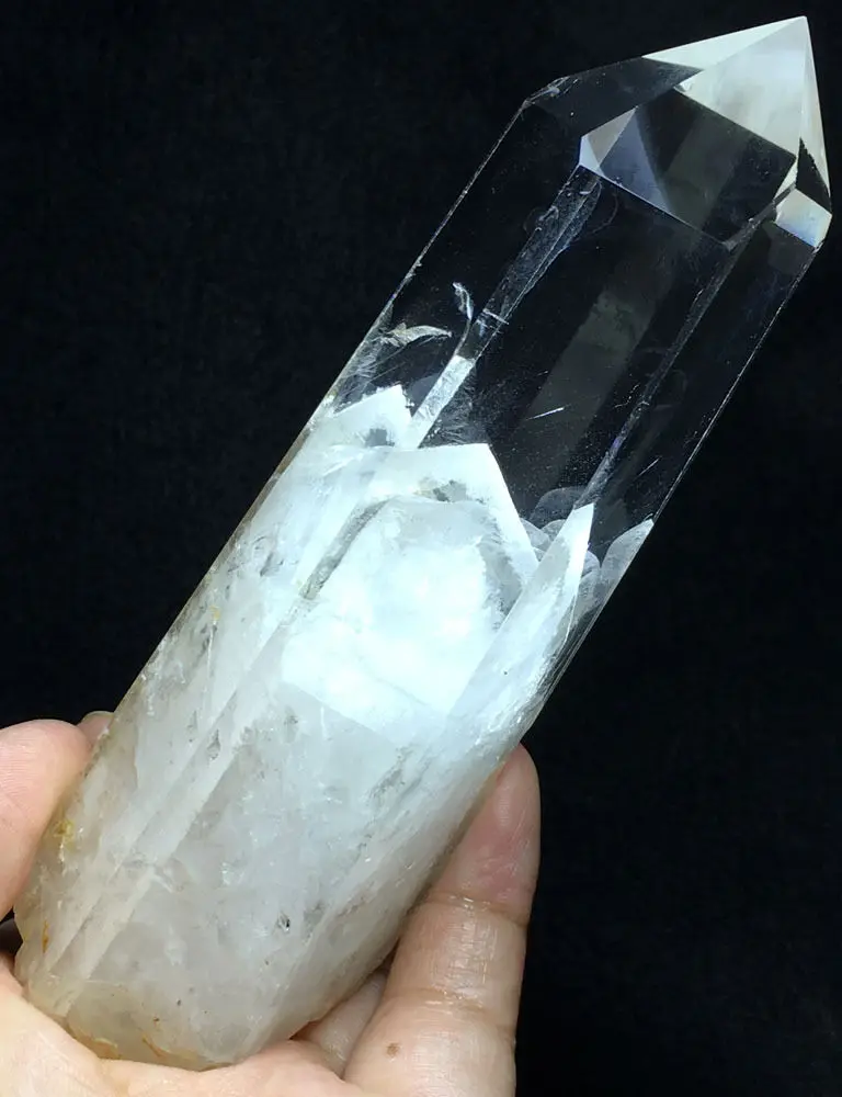 318 г натуральный Phantom 'зеленый красный Ghost' Lemuria семян кварца кристалла точка