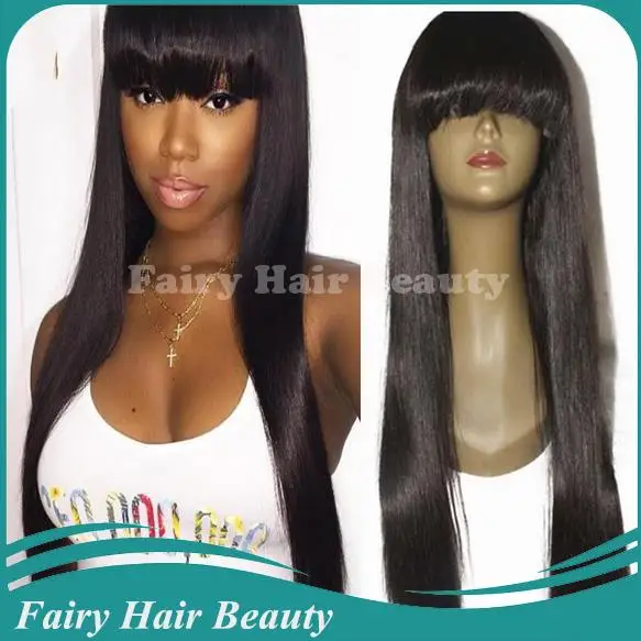 7А Качество! # 1b шелковистая прямая девственница перуанский волос полный передние