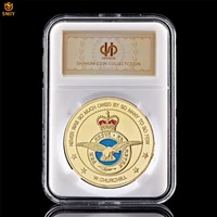 euro luxembourg royal air force retired medal of honor gold plated token challenge collectibles coins original wpccb holder