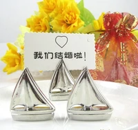 wedding favors shining sails boats silver place card holders elegant wedding party supplies 40pcslot wholesale free shipping