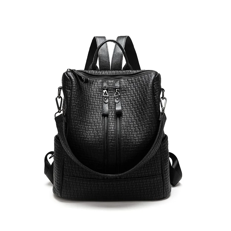 black backpack POMELOS женский рюкзак Новое поступление Модный женский рюкзак высокого качества из искусственной кожи рюкзак для путешествий сумка рюкзак для женщин - Цвет: black backpack