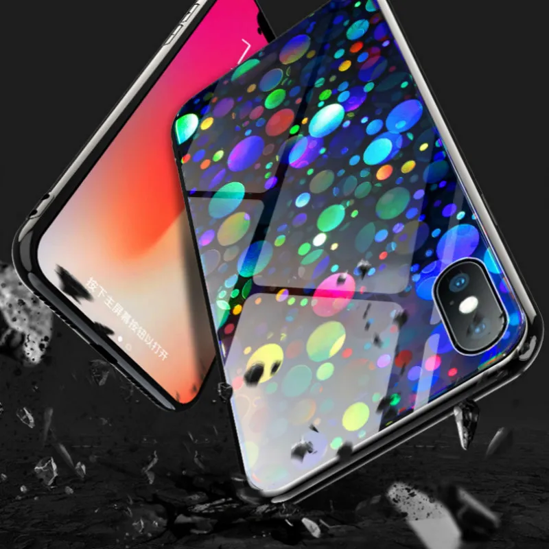 POBLU девушка Gillter красочные пузыри чехол для телефона с закаленным стеклом Huawei p20
