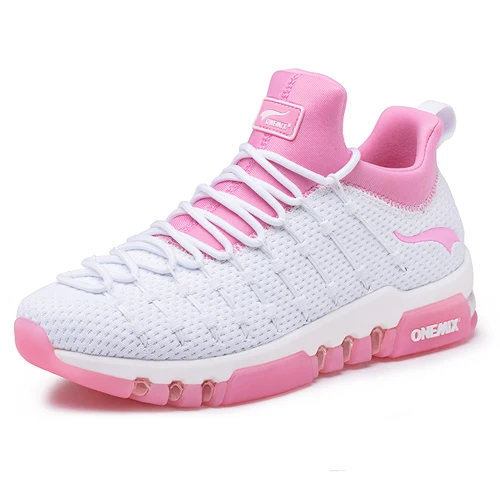 White Pink-women ONEMIX, новинка, мужские дорожные кроссовки для бега, уличные кроссовки, мужские треккинговые ботинки, женские дышащие кроссовки, Прогулочные кроссовки для бега, мужские - Цвет: White Pink-women