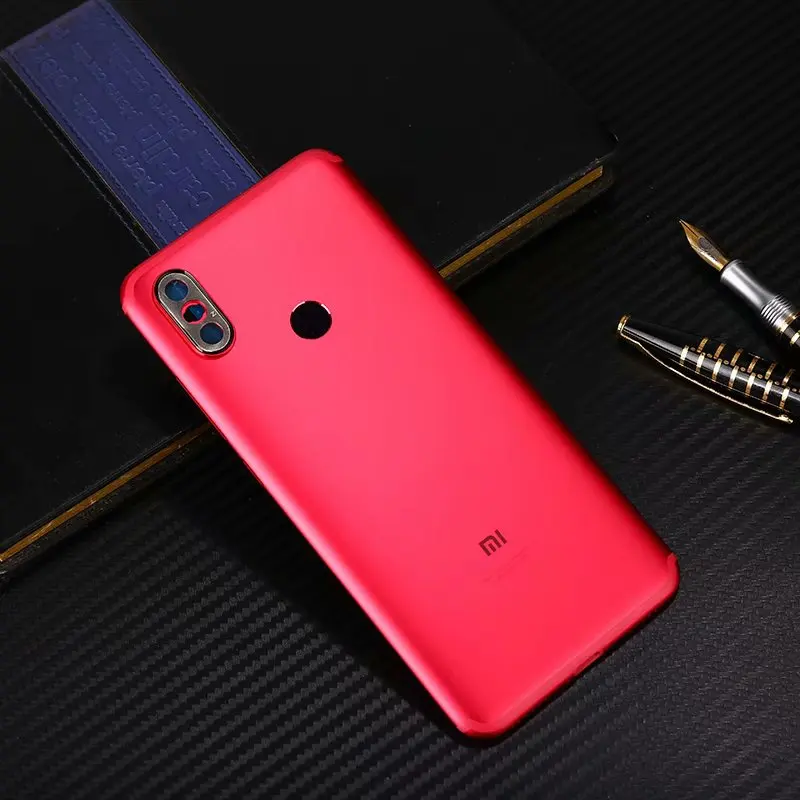 Красный Mi A2 корпус для Xiaomi mi A2 mi 6X Металлическая задняя крышка на батарейке для мобильного телефона запасные части чехол+ кнопки объектива - Цвет: Красный