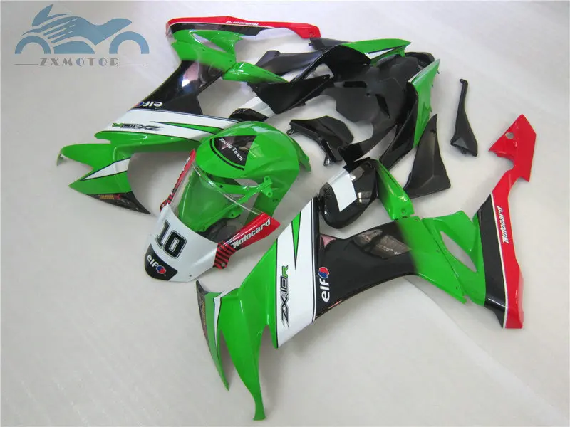 Пользовательские мотоцикла обтекателя комплект для Kawasaki Ninja ZX10R 2008 2009 2010 зелено-черный кузов шоссейные Обтекатели ZX 10R 08 09 10