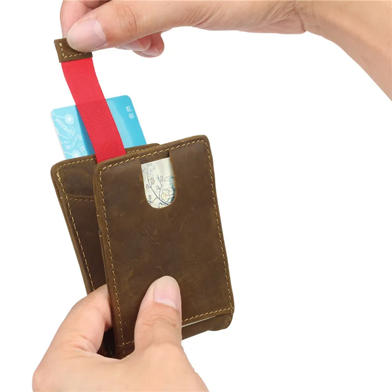 Nesitu RFID Блокировка винтажный новый дизайн передний карман натуральная кожа