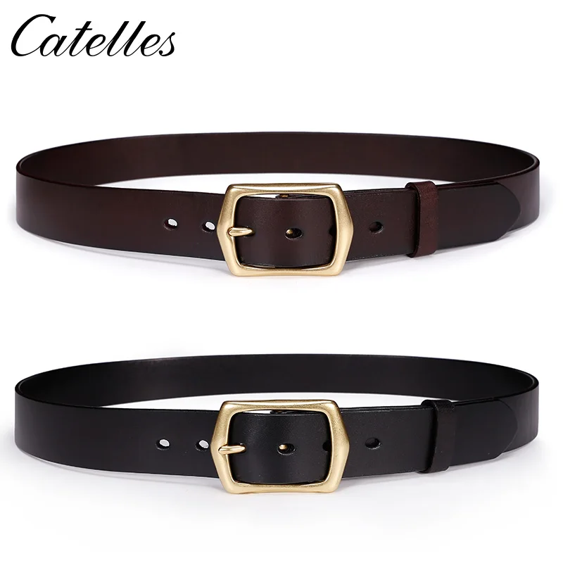 Мужской кожаный ремень с пряжкой из латуни 100% дюйма|brand man leather belt|mens design beltsmen belt |