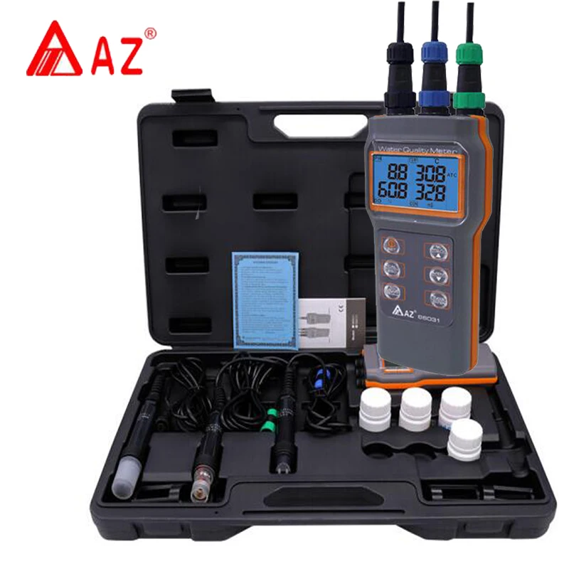 

AZ86031 Digital PH Meter Water Quality Meter Dissolved Oxygen Tester PH Meter PH Conductivity Salinity Temperature Meter