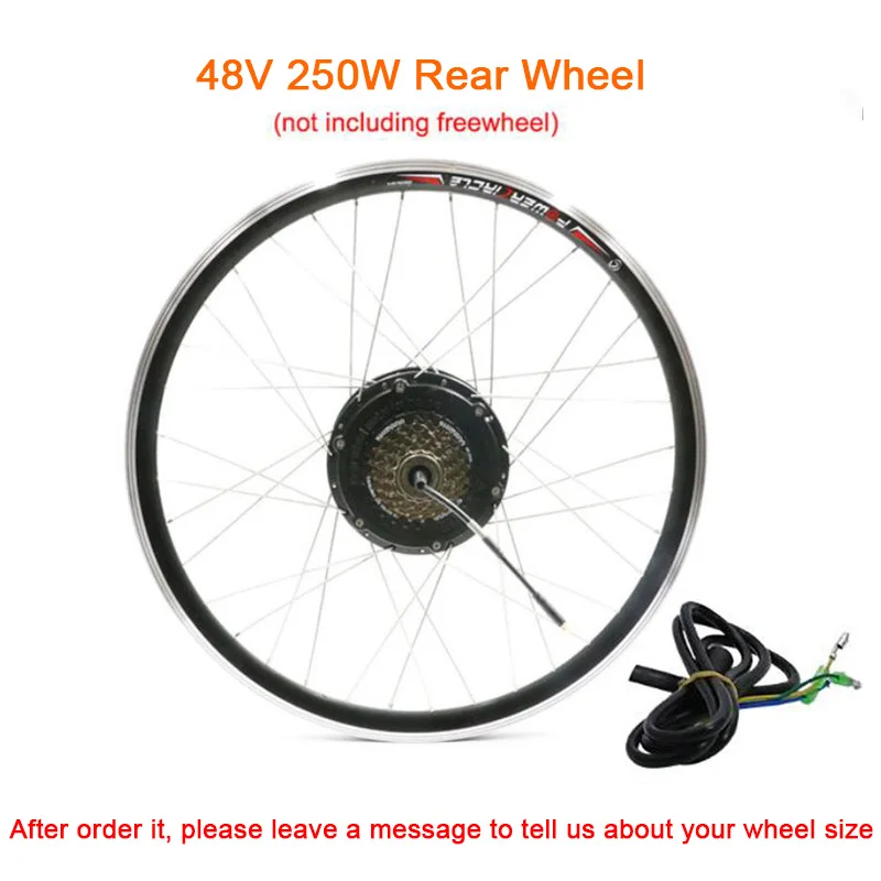 48V250W Rear Wheel JS 36V 48V 250W 350W 500 W, фара для электровелосипеда в комплект для переоборудования электрического велосипеда мотор для центрального движения колеса Электрические Велосипедные ступицы заднего колеса велосипедный двигатель eletrica - Цвет: 48V250W Rear Wheel
