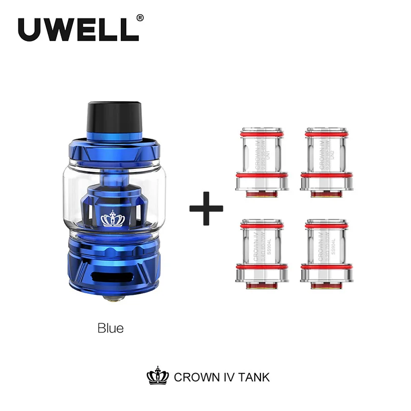 UWELL Crown 4 Tank With Dual SS904L 0.2/0.4/0.23 ohm Coil 6ml 55W-80W Vape IV Atomizer Subtank E-cigarette Vaporizer | Электроника