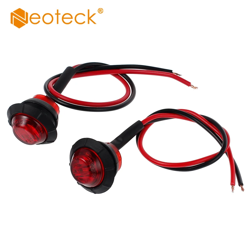 4 pcs 12V Red Led Light Bulbs 3 LEDs Side Marker Light Indicator Lamp For Truck Trailer Caravan Lorry Lamdas lamp