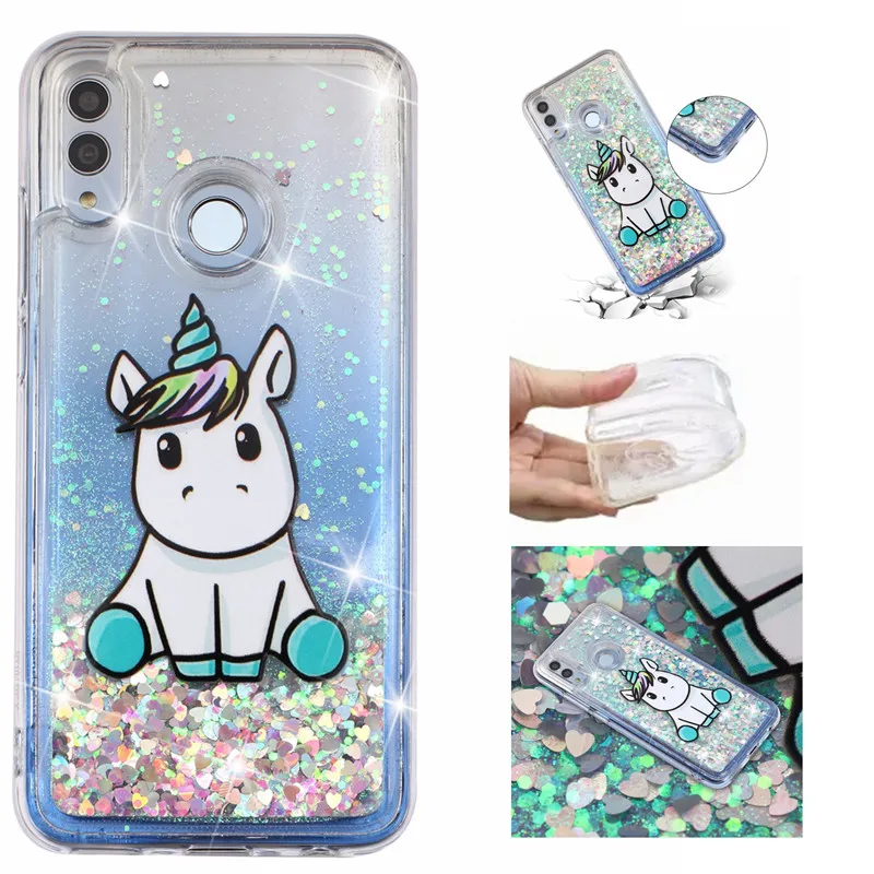 Чехол для Honor 10 Lite чехол Huawei P Smart 2019 с фламинго и зыбучим песком мягкий силиконовый