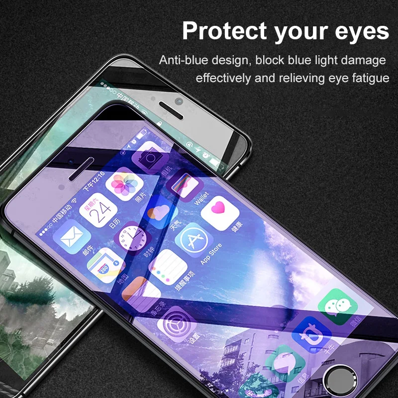 Для iPhone 5S закаленное стекло для iPhone SE 9H HD прозрачное анти-синее матовое Защитное стекло для Apple iPhone 5 Защитная пленка для экрана