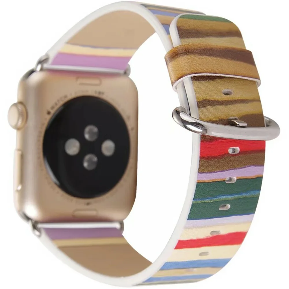 Genuine Leather watch band for apple strap 42mm 38mm bracelet iwatch series 1/2 | Наручные часы