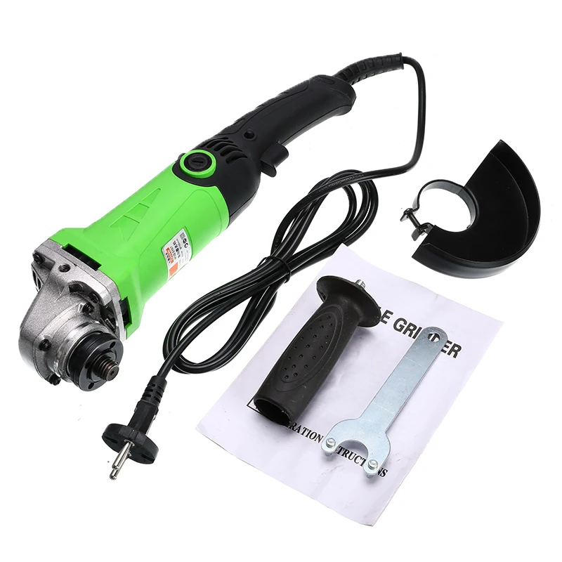 1350/980W 115/100mm Electric Angle Grinder Adjustable Speed Metal Cutting Tool 220V EU Plug 360 Rotation Adjustable Anti-slip