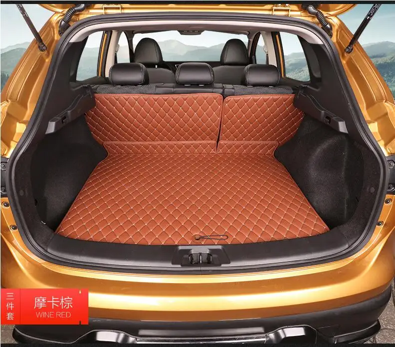 

Brand New For Nissan Qashqai 2016 3PCS High Quality Car Trunk Mat Carpet Inside Mats PU Leather Pad Auto Accessories