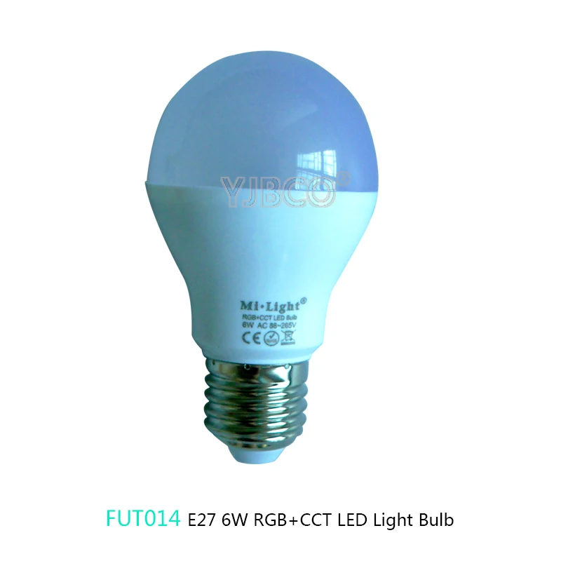 Miboxer FUT014 6 Вт E27 RGB + CCT Светодиодная лампа умная приложение Wi Fi светодиодная белая с