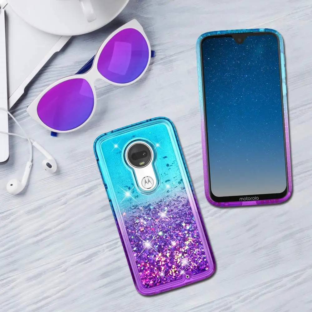Чехол для телефона Motorola Moto G7 Plus с динамическим жидким зыбучим песком блестящим