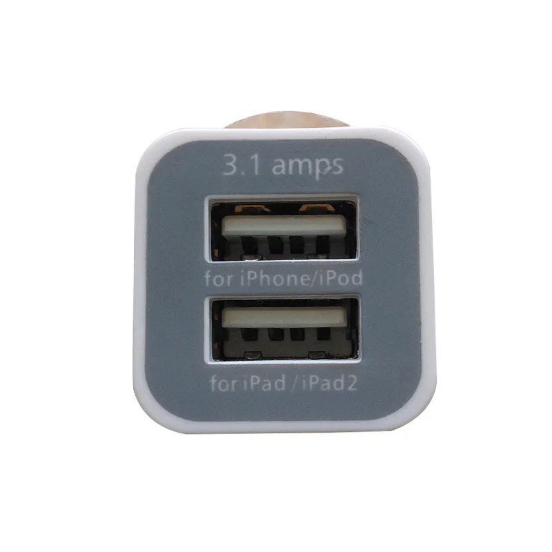Адаптер usb 2-Порты и разъёмы DC 12V двойной Переходник usb для зарядки в машине черный, белый цвет Aux usb для автомобиля мобильных телефонов#15