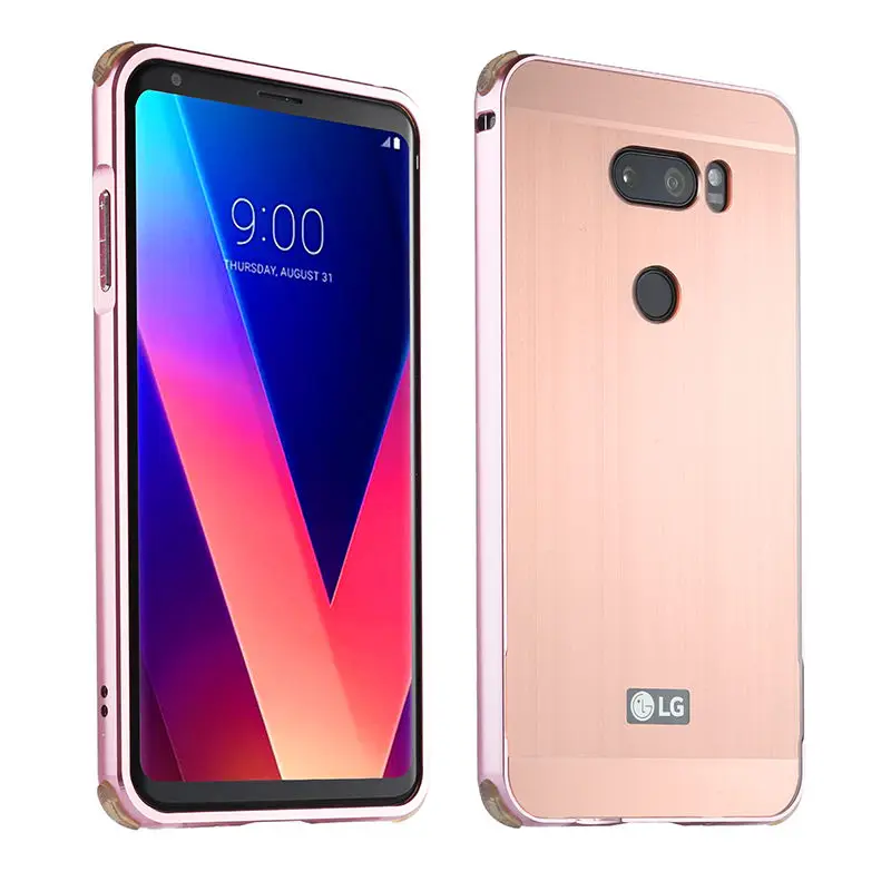 Чехол для LG V 30 V30 с металлической рамкой матовой задней крышкой Жесткий H930 H933