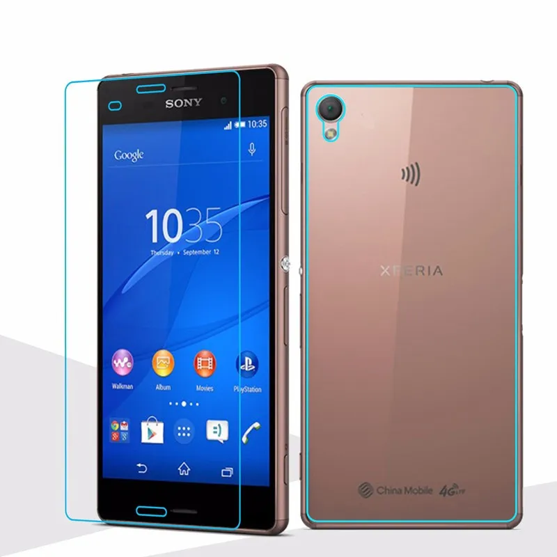 2 шт. спереди + сзади Экран протектор Закаленное Стекло чехол для sony Xperia Z1 Z 1 3 4 5 Z5