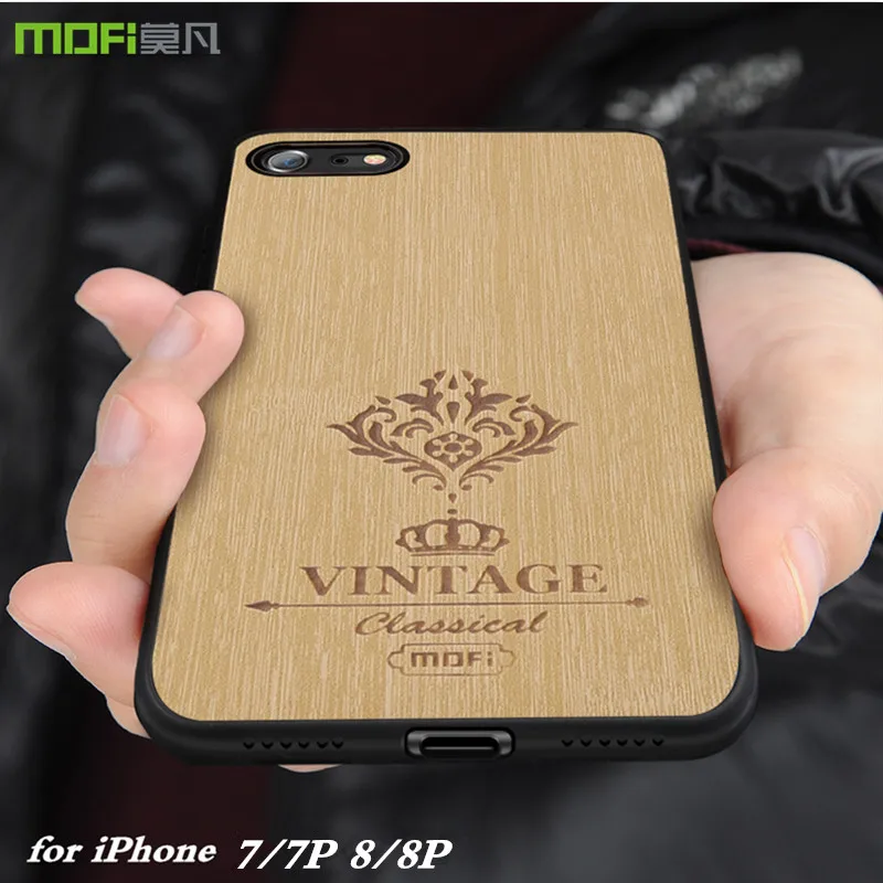 MOFi Original Back Case for iPhone 8 Plus Cover PU Leather 7 plus Silicone Coque apple |