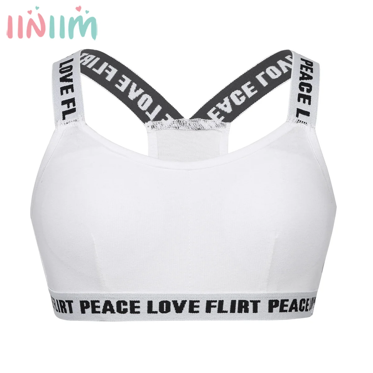 Iiniim/мягкие хлопковые широкие эластичные бретельки для девочек подростков