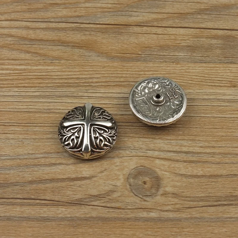 DIY кожевенное ремесло аппаратные средства Кончо из металла крест Karaqusa узор