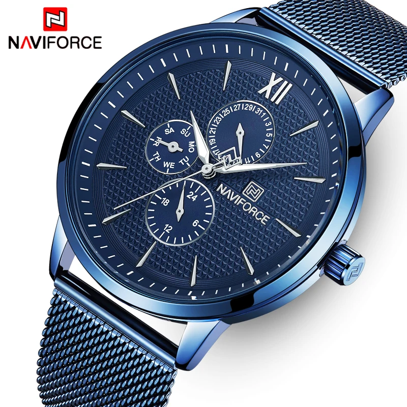 Часы наручные NAVIFORCE Мужские кварцевые роскошные брендовые модные