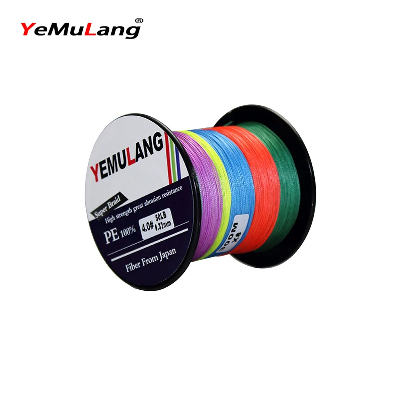YeMuLang 300 м 8 нитей мультифиламентные 100% PE плетеные лески для рыболовных