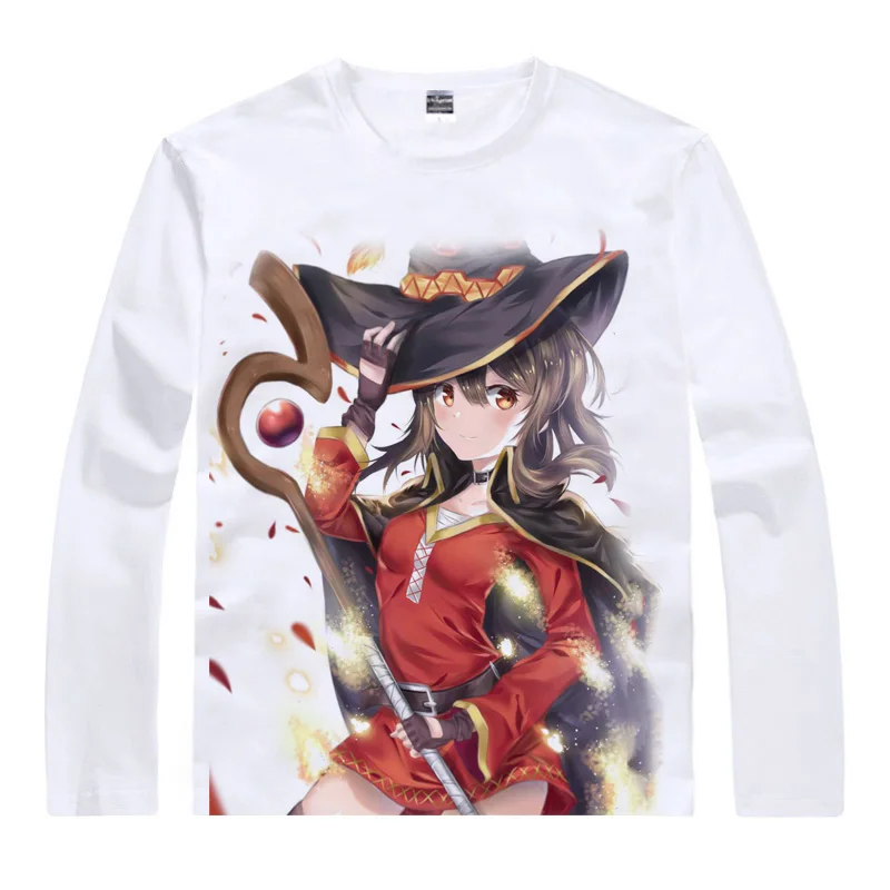 Казума Сато Aqua футболка KonoSuba Божье благословение на этот чудесный мир Мужская