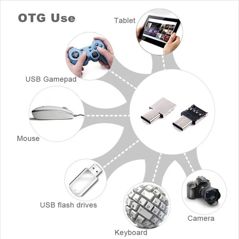 Ascromy 10 шт. USB C к OTG адаптер для Samsung Galaxy S9 S8 Plus Note 8 Macbook Pro Flash Drive Mini Type адаптер|otg usb