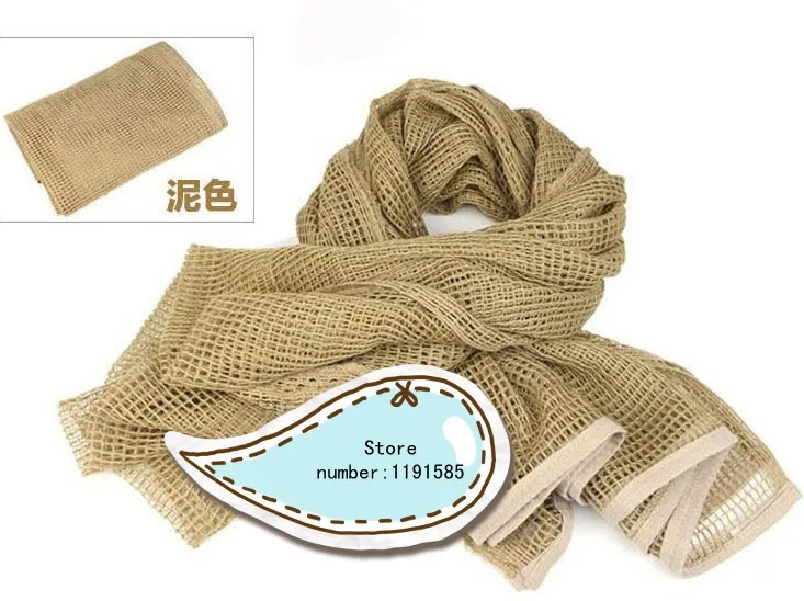 

Sand Color scarf face veil for hunting airsoft ski multi prupose scrim scarves 65% Polyester+35% Baumwolle 190X90cm