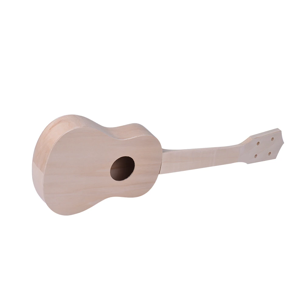21 Inches Unfinished DIY Ukulele Ukelele Uke Kit Basswood Body &amp Neck Rosewood Fingerboard Bridge Nylon String | Спорт и