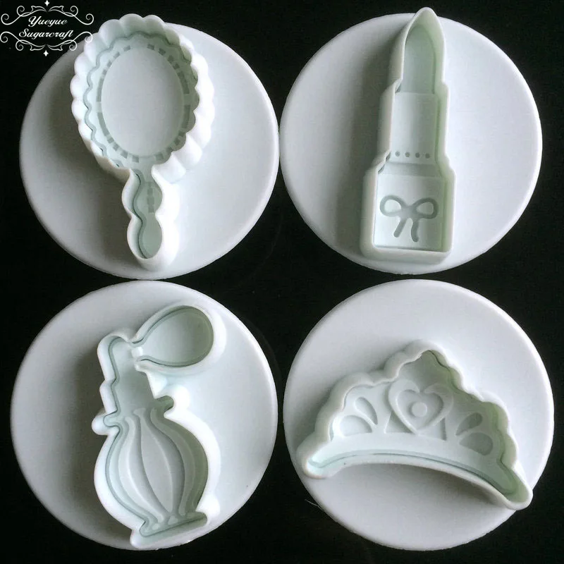 Yueyue Sugarcraft губная помада для макияжа пластиковый резак помадки формы тортов