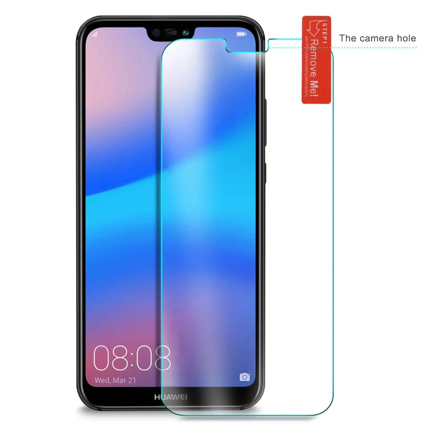 2.5D 9H закаленное стекло для Huawei P20 Lite Защитное экрана Защита стеклянная пленка |