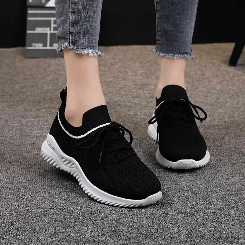 Chaussure Femme; женская дышащая обувь; Новинка года; сетчатые кроссовки с ремешком; женские кроссовки с перекрестной шнуровкой; Feminino