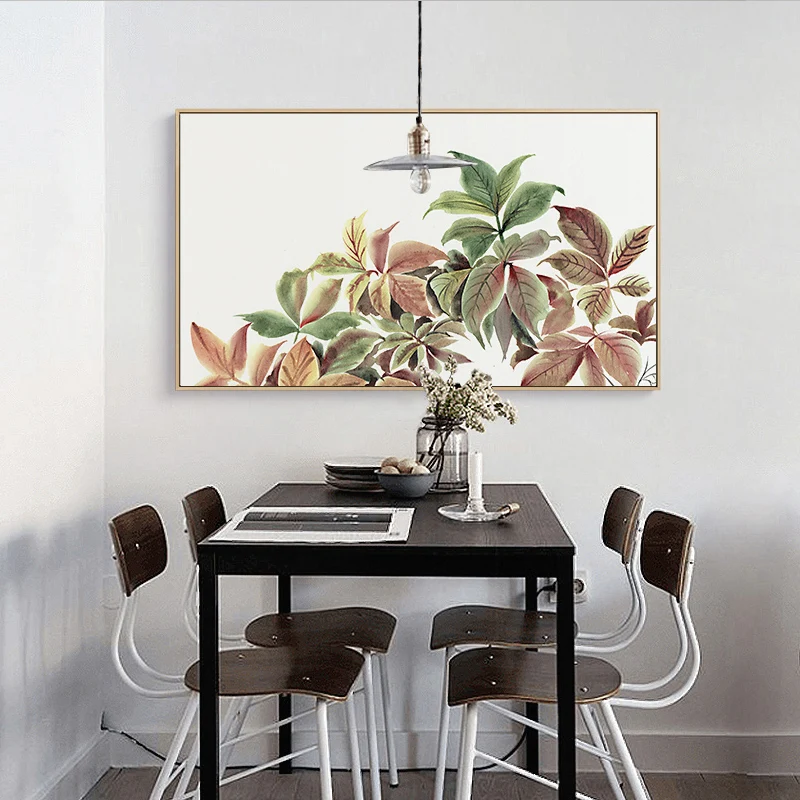 ART ZONE Modern Flower Plant Leaf Ink Painting prints Wall Art Canvas posters Artwork Living Room bedroom dens Home Decor | Дом и сад