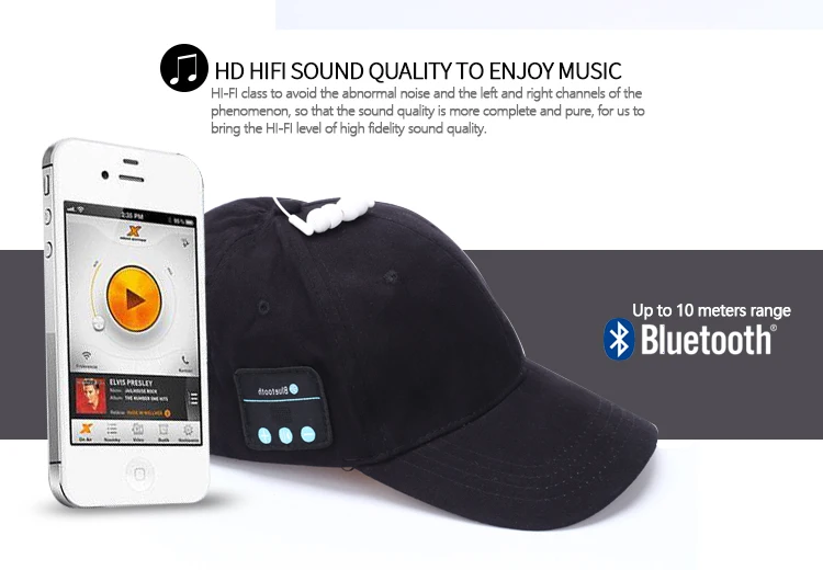 Беспроводные спортивные наушники CALION G7 женская и Мужская бейсболка с Bluetooth