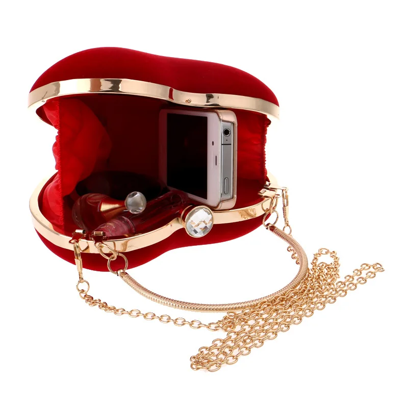 

2020The Fashion Ms Crossbody Bag Hand Bag Creative Mini Heart Shape Satin Shoulder Bags Classic Small Messenger Bag Handbag
